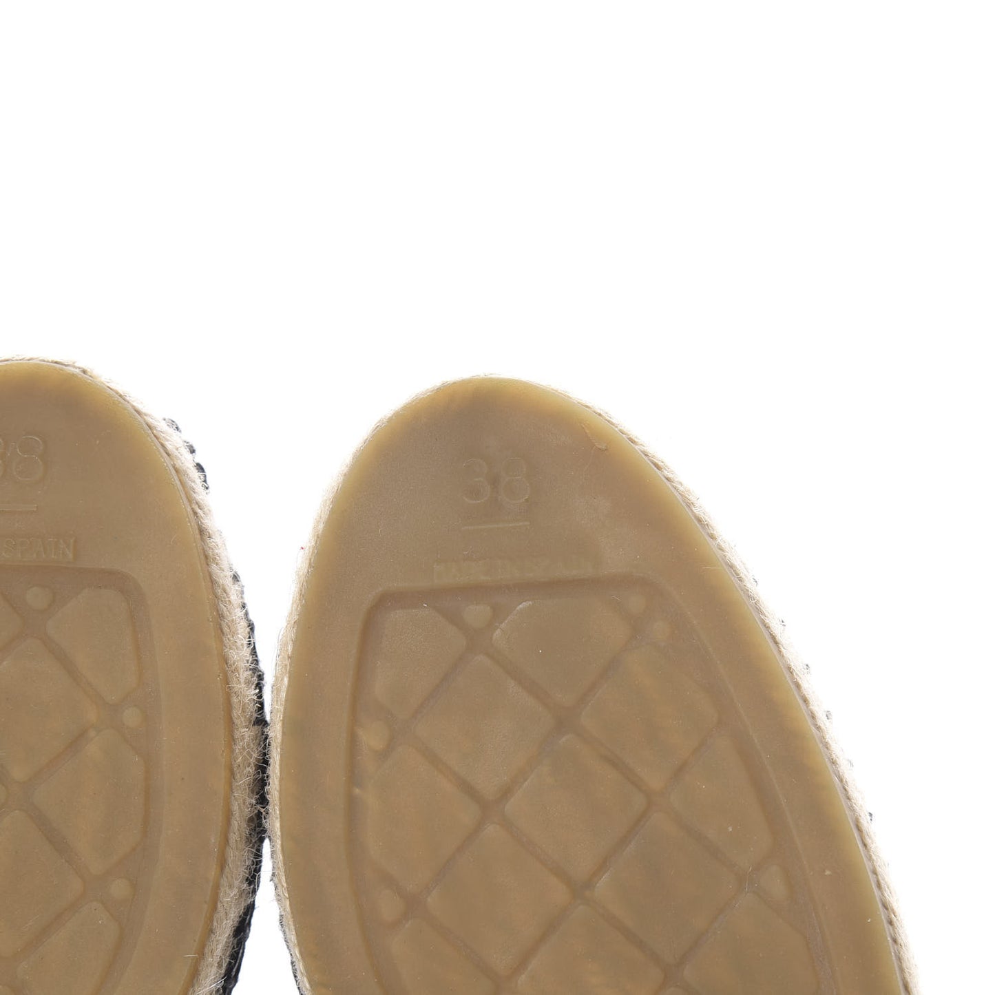 Lambskin Quilted CC Espadrilles 38 Black