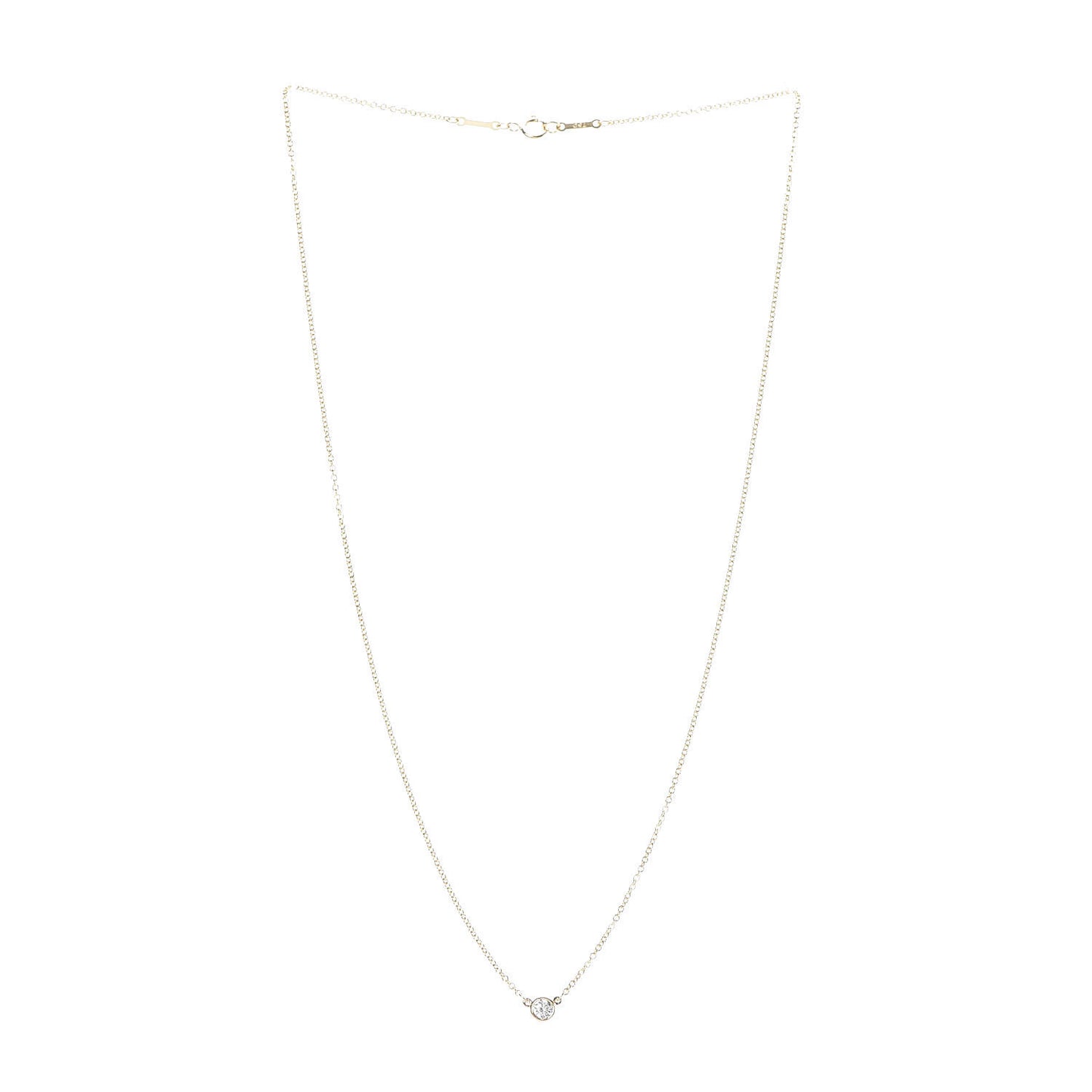 18K Yellow Gold Diamond .12ct Elsa Peretti Diamonds by the Yard Pendant Necklace