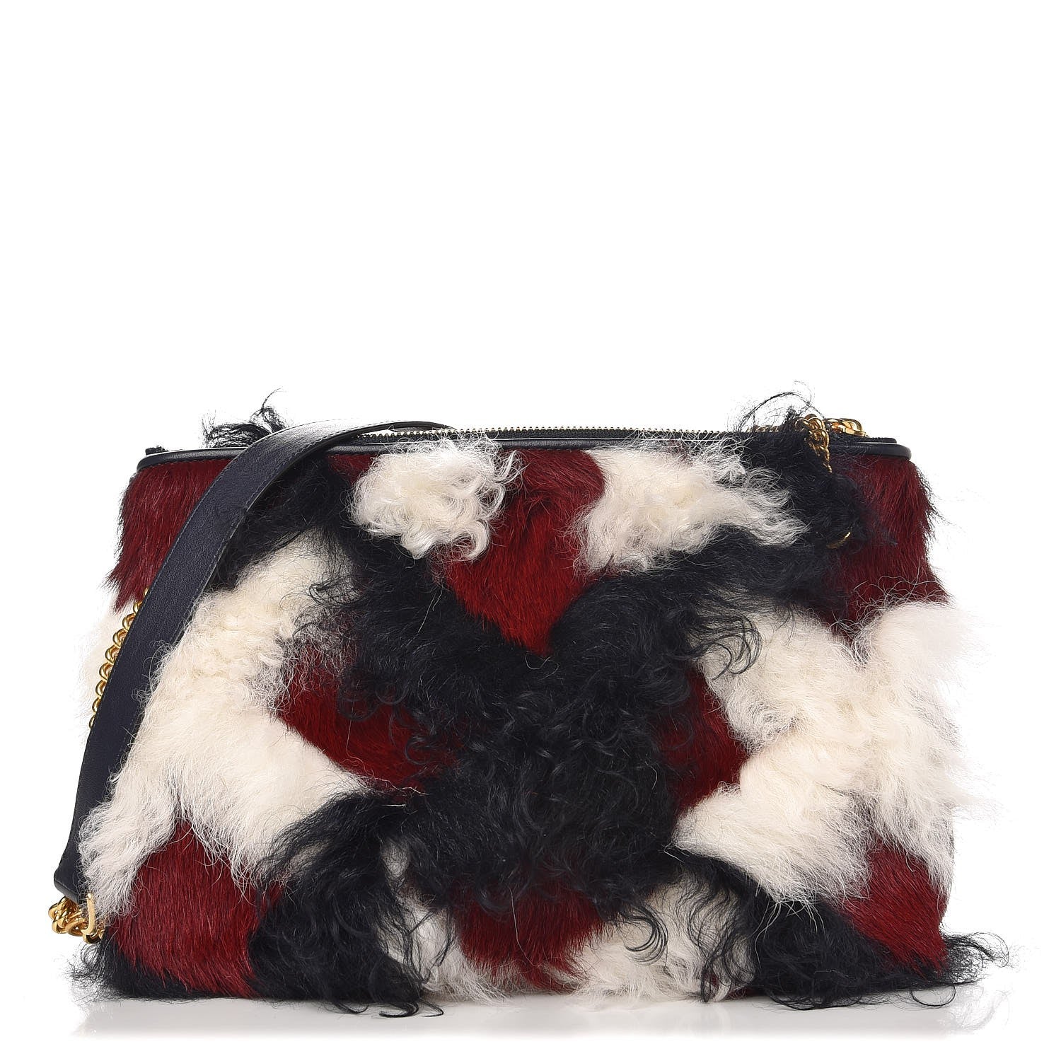 Mulberry Curly Shearling Tartan Winsley Tote Bag Multicolor 1 of 7