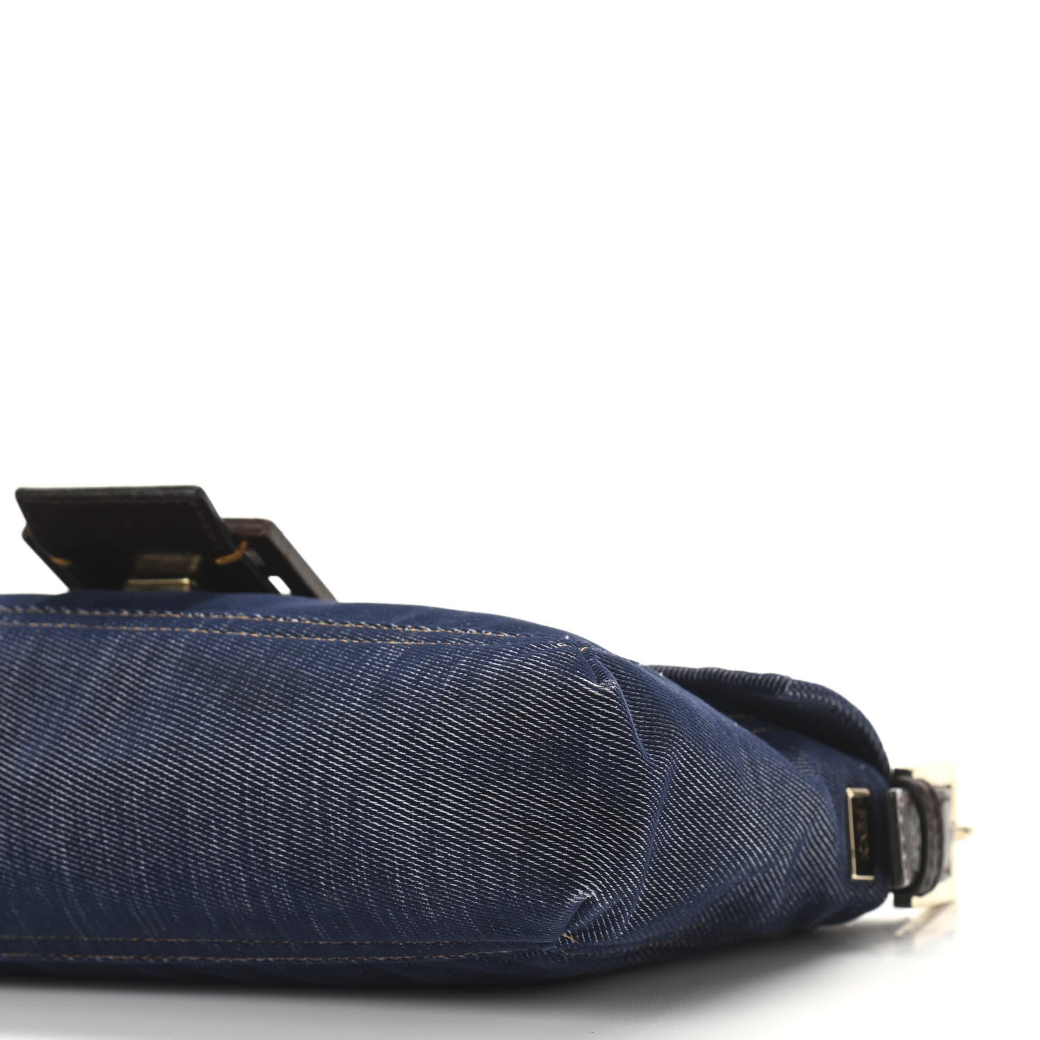 Fendi Denim Medium Convertible Baguette Blue 10 of 12