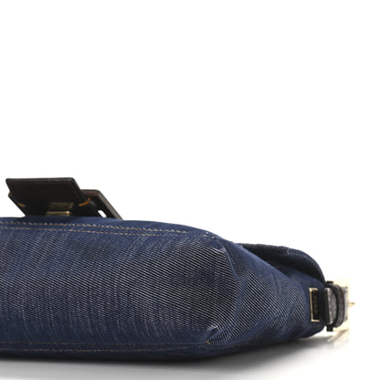 Fendi Denim Medium Convertible Baguette Blue 10 of 12
