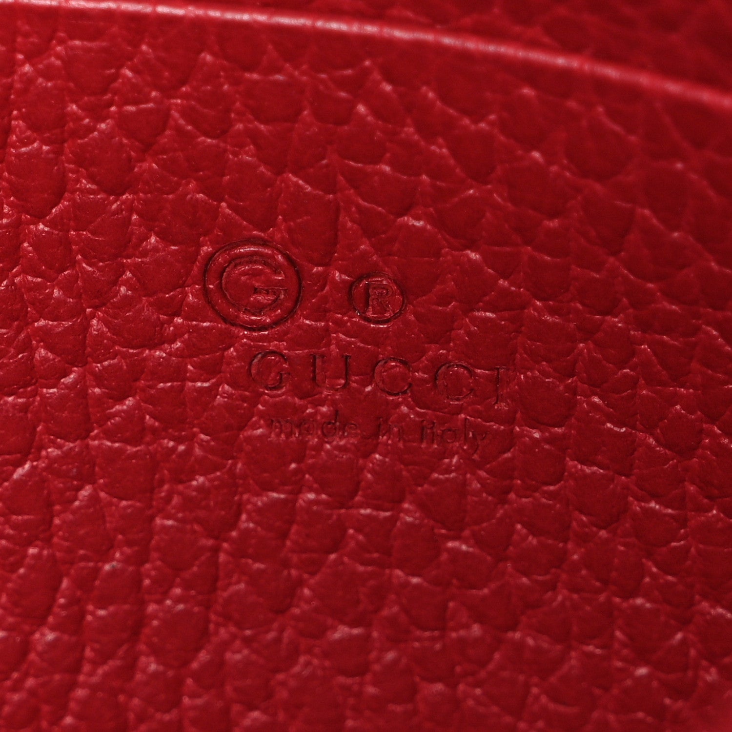 Gucci Dollar Calfskin Interlocking G Chain Wallet Red 6 of 11