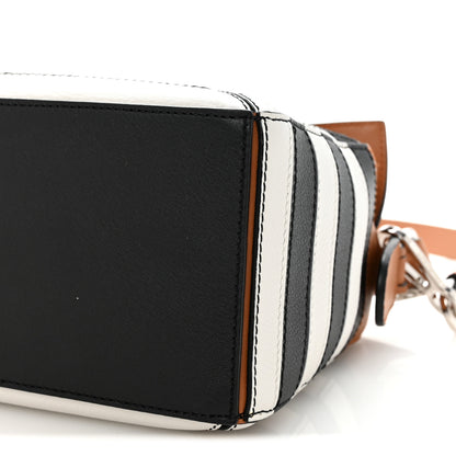 Loewe Calfskin Marine Stripe Small Puzzle Bag Tan Black White 9 of 9