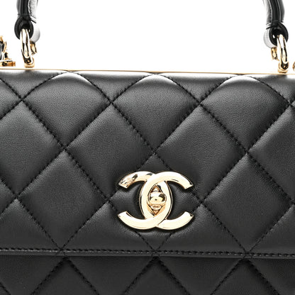 Chanel Lambskin Quilted Small Trendy CC Dual Handle Flap Bag Black 8 of 10