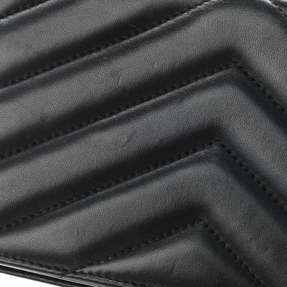 Chanel Lambskin Chevron Quilted Medallion Wallet On Chain WOC Black 14 of 14