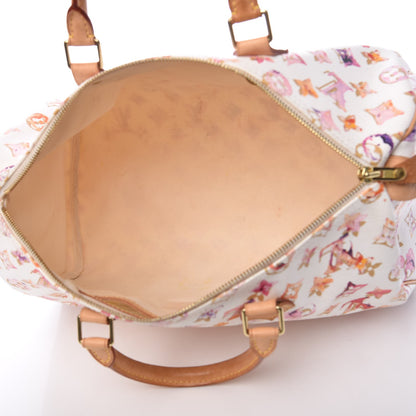 Louis Vuitton Watercolor Aquarelle Speedy 35 White 5 of 12