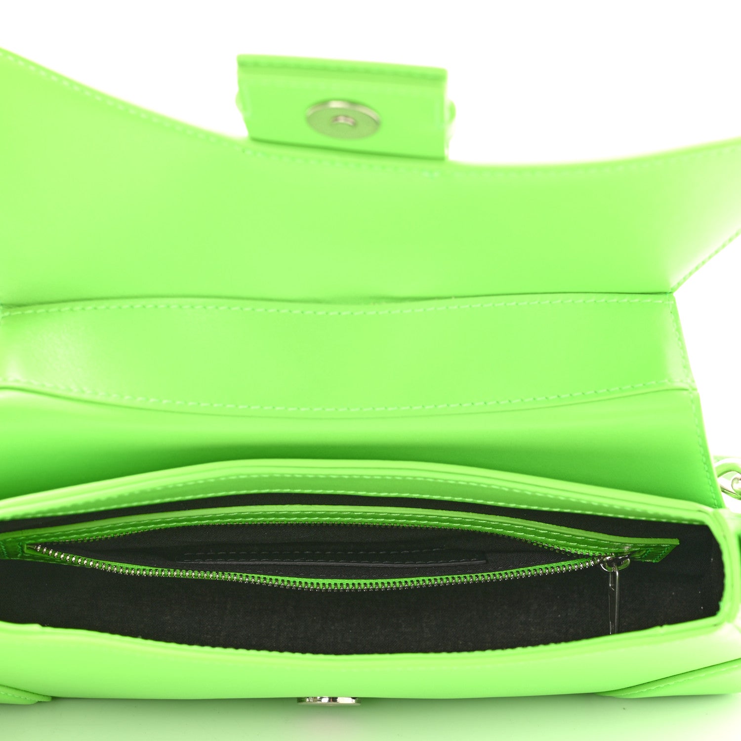 Balenciaga Smooth Calfskin Small Lindsay Shoulder Bag Acid Green 5 of 10