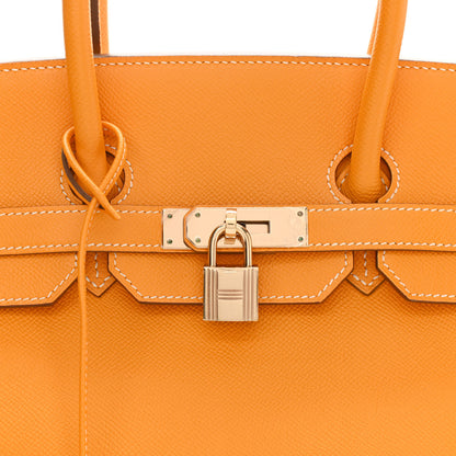 Hermes Epsom Candy Birkin 35 Jaune D'Or Feu 8 of 13
