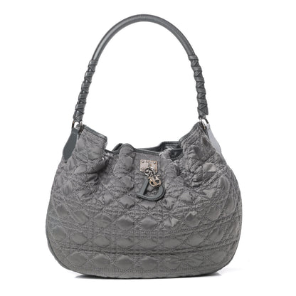Christian Dior Satin Cannage Charming Hobo Grey 1 of 15
