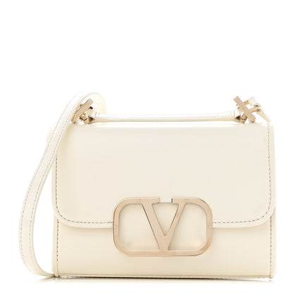 Valentino Garavani Smooth Calfskin Small VLogo Shoulder Bag White 1 of 12
