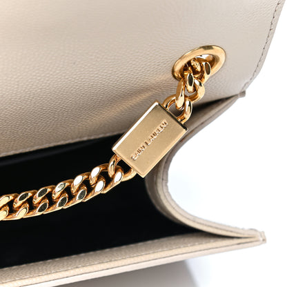 Saint Laurent Grain De Poudre Small Monogram Kate Satchel Beige 6 of 11