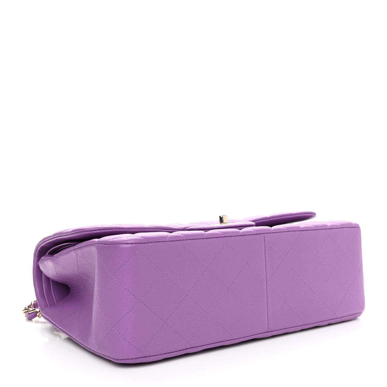 Chanel Caviar Quilted Jumbo Double Flap Purple 4 of 11