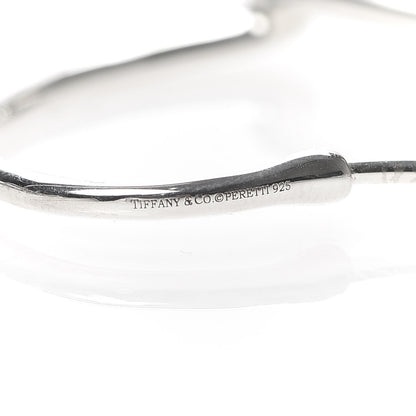 Tiffany Sterling Silver Small Elsa Peretti Open Heart Hoop Earrings 4 of 5