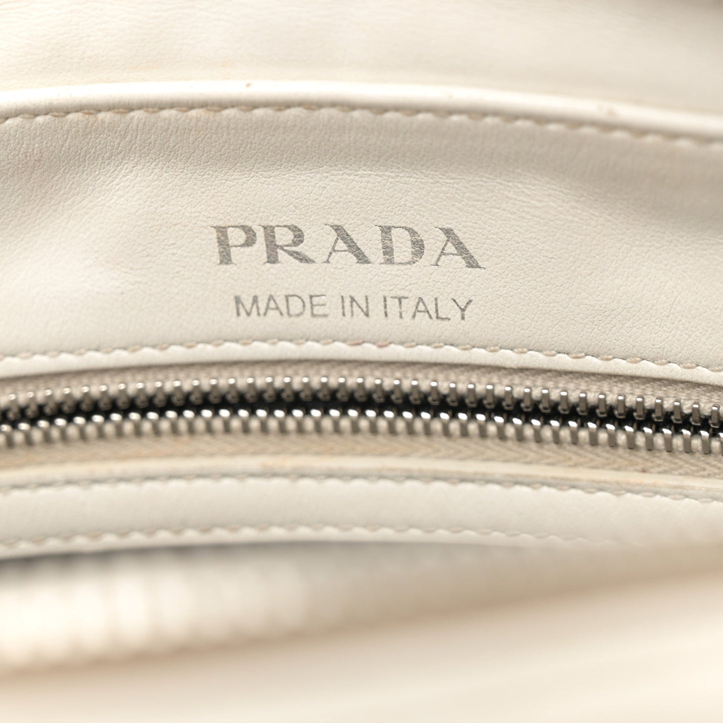 Soft Calfskin Diagramme Camera Bag White