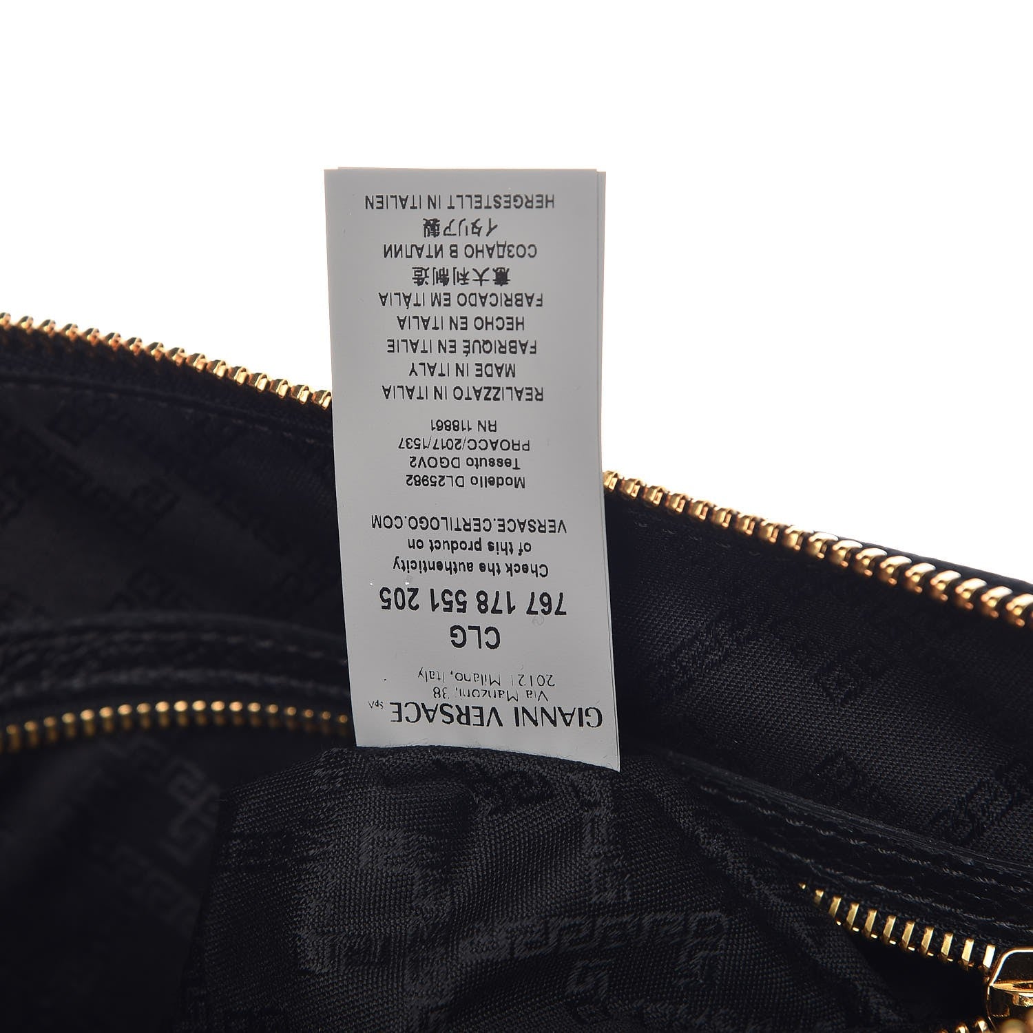Versace Grained Calfskin Medusa Head Pochette Black 7 of 7