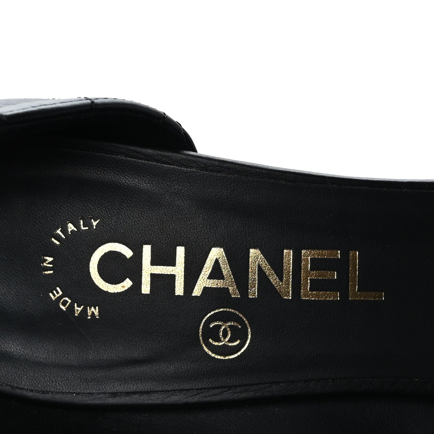 Chanel Calfskin Quilted Peep Toe Pumps 38 Black 7 of 8