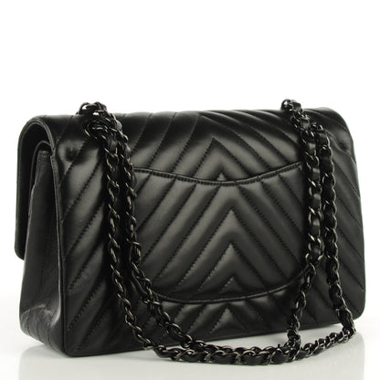 Chanel Lambskin Chevron Medium Double Flap So Black 3 of 8