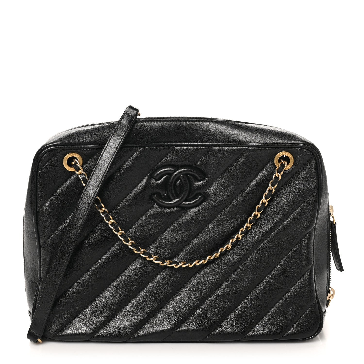 Chanel Lambskin Quilted Coco Vintage Camera Case Black 1 of 10