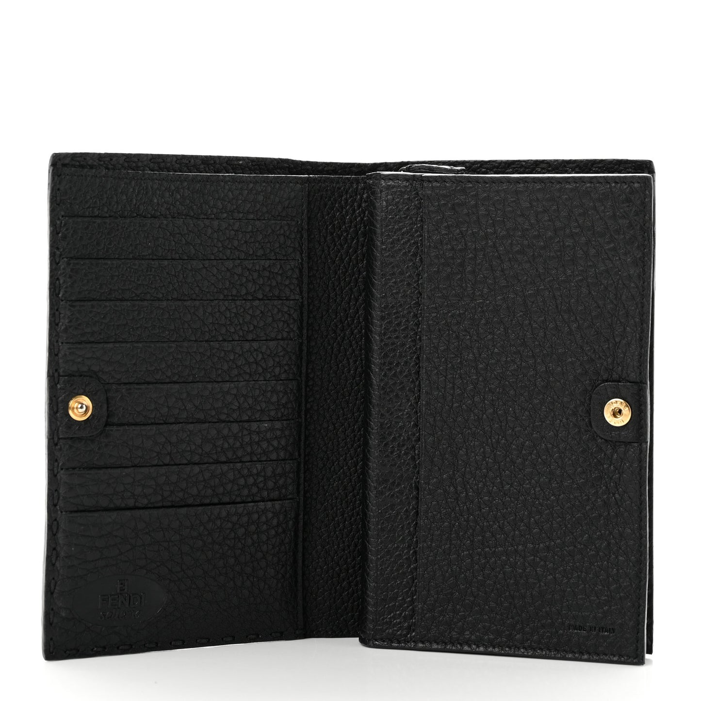 Cuoio Romano Selleria Compact Wallet Black