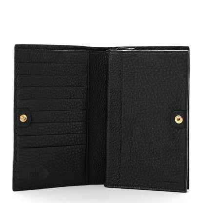 Fendi Cuoio Romano Selleria Compact Wallet Black 5 of 9