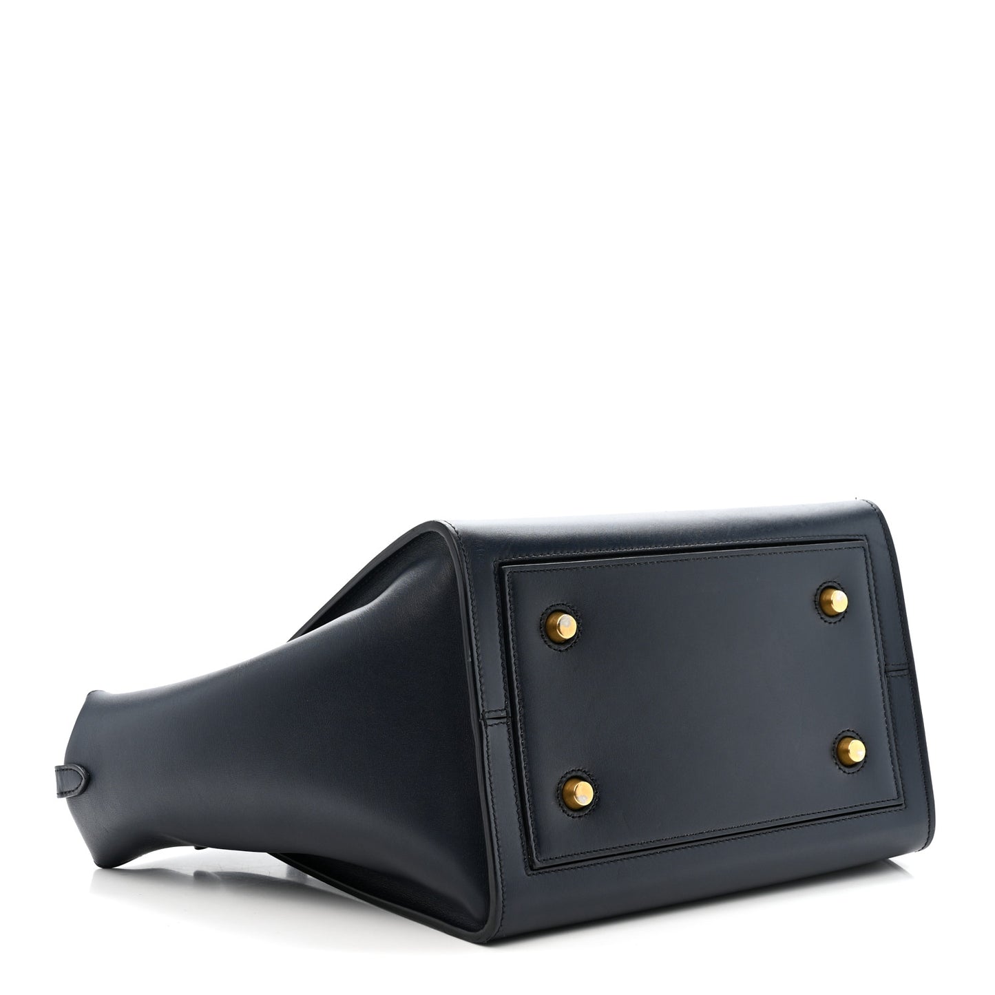 Palmelato Calfskin Mini Tie Knot Tote Navy Blue