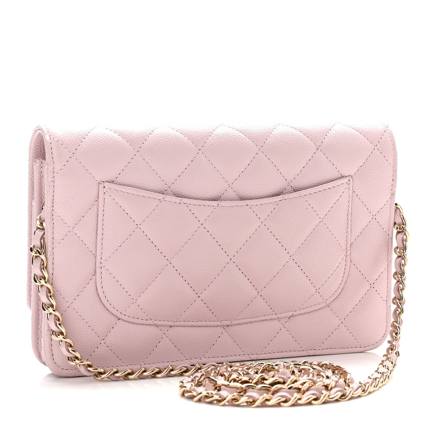 Chanel Caviar Quilted Coco Candy Wallet On Chain WOC Light Pink 3 of 11