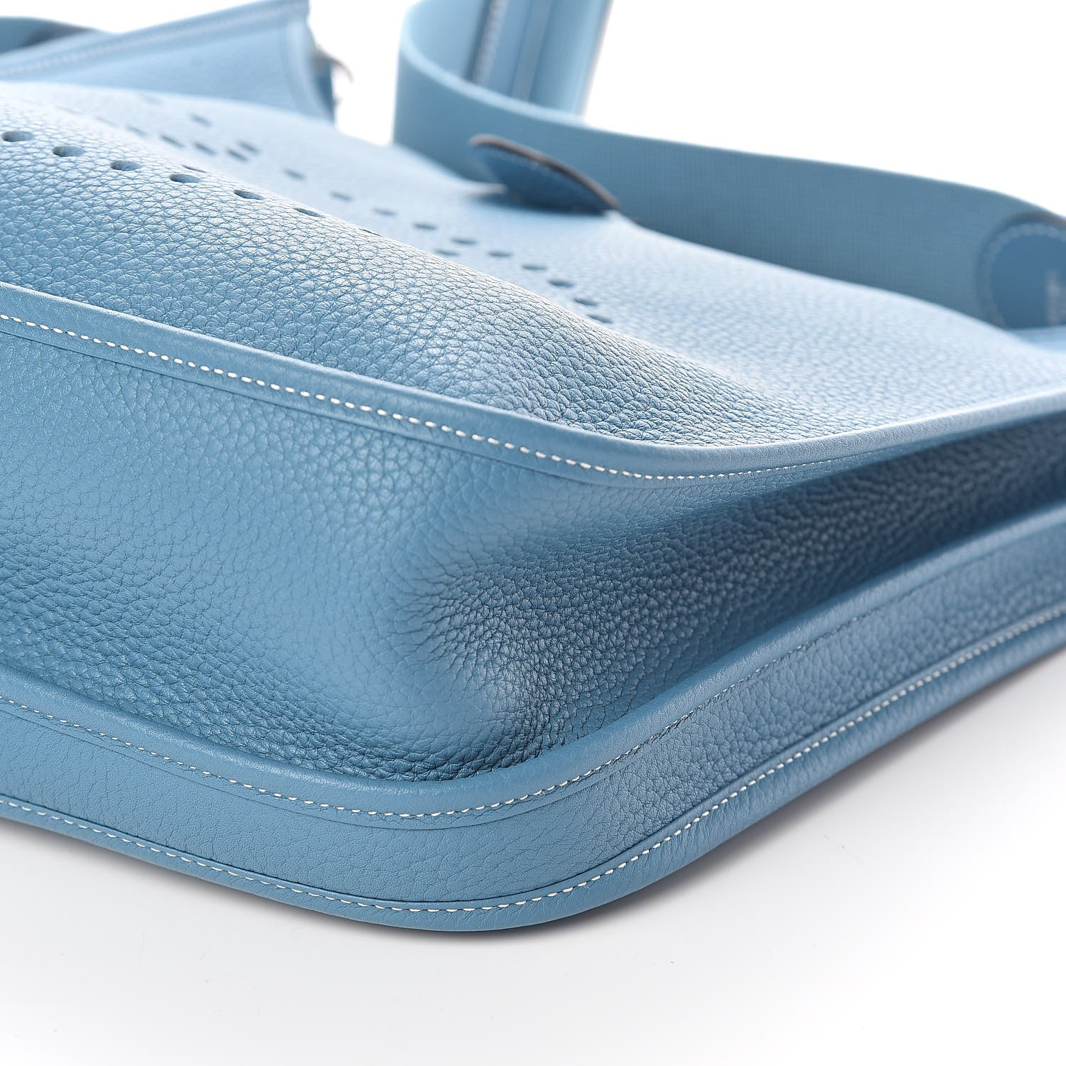 Hermes Taurillon Clemence Evelyne III GM Blue Jean 10 of 10