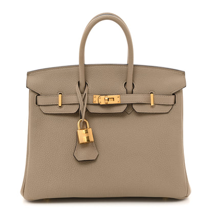 Hermes Togo Birkin 25 Gris Tourterelle 1 of 11