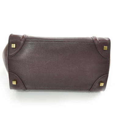 Celine Smooth Calfskin Mini Luggage Wine 9 of 9