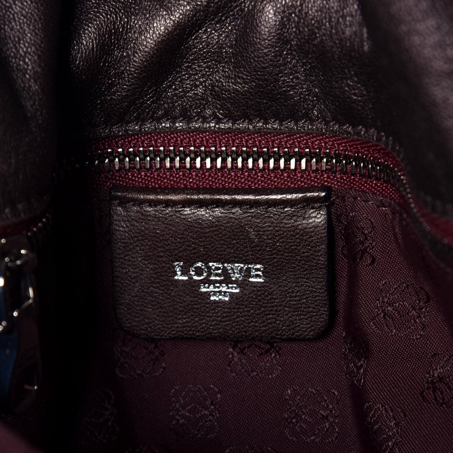 Loewe Nappa Small Flamenco Shoulder Bag Wine 6 of 9