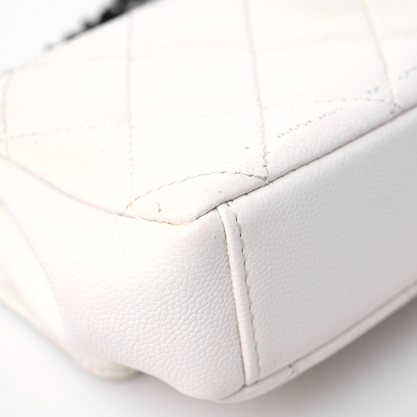 Caviar Quilted My Everything Small Flap White Black