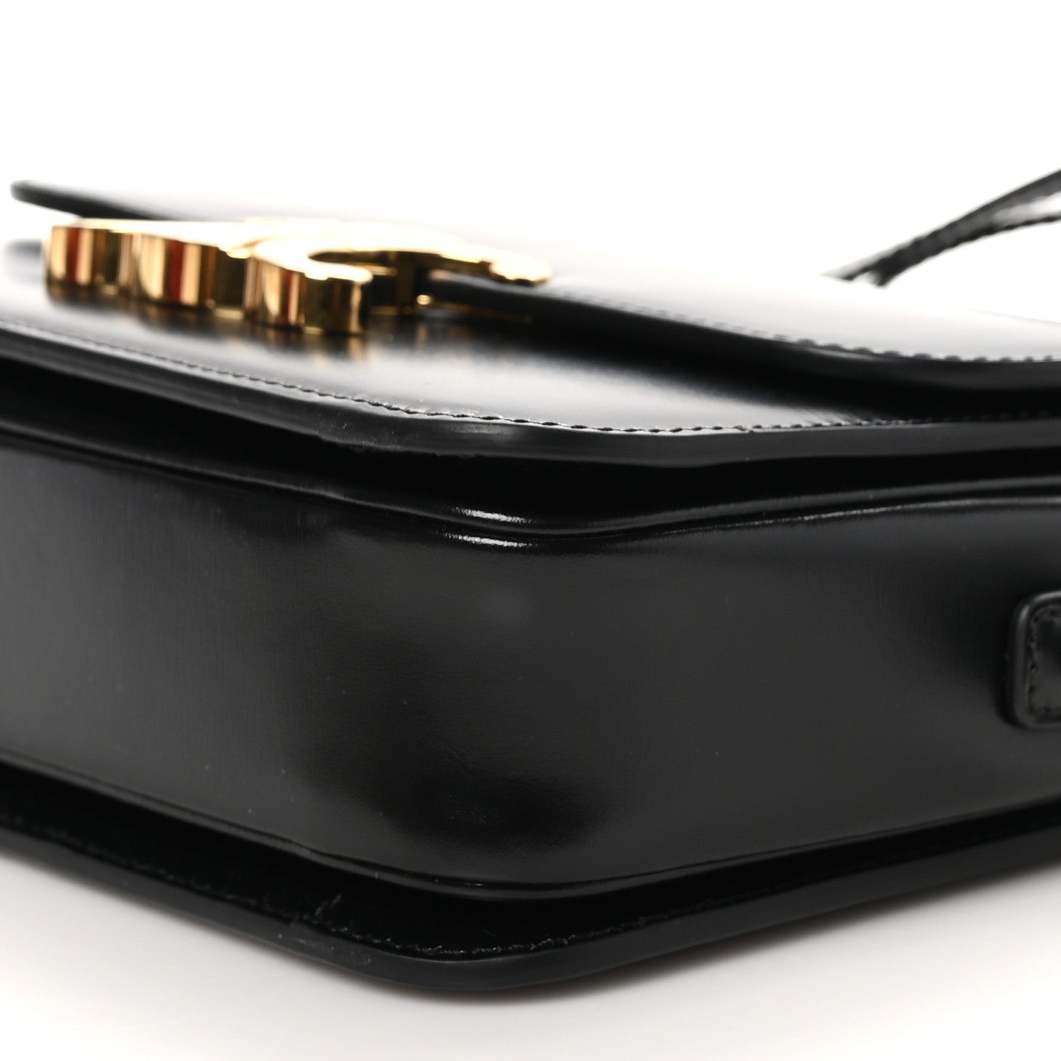 Celine Shiny Calfskin Teen Triomphe Black 9 of 9