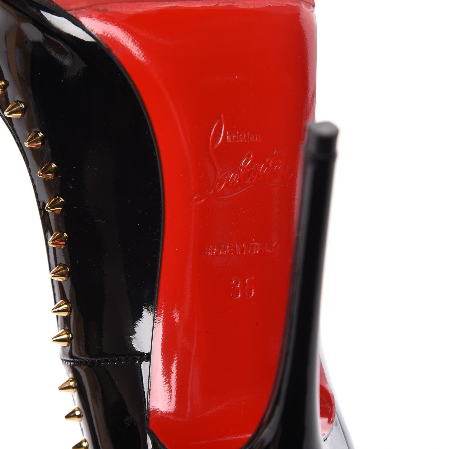 Christian Louboutin Patent Anjalina 120 Pumps 35 Black 8 of 13