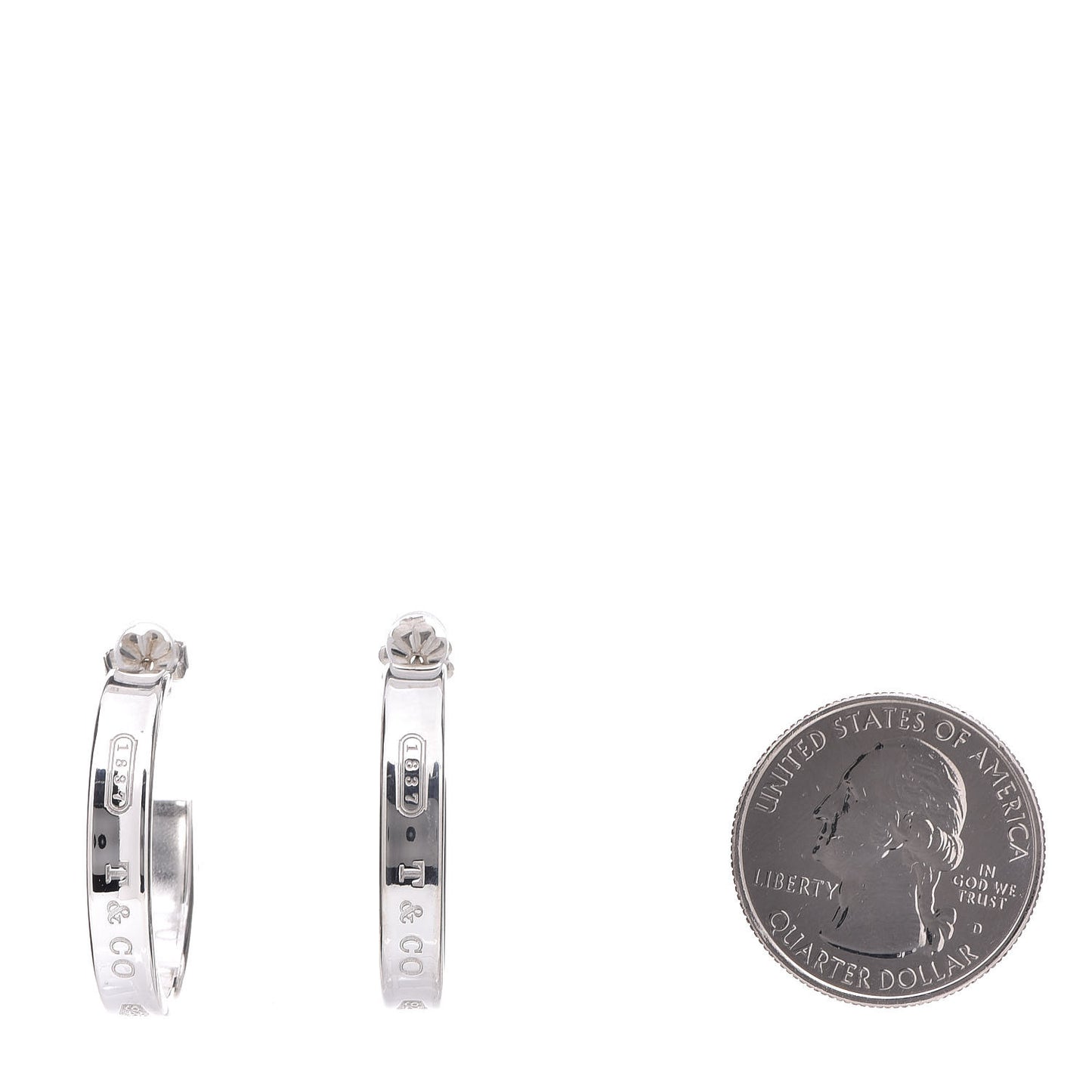 Sterling Silver 1837 Small Narrow Hoop Earrings