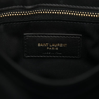 Saint Laurent Suede Y Quilted Monogram Toy Loulou Crossbody Bag Black 7 of 11