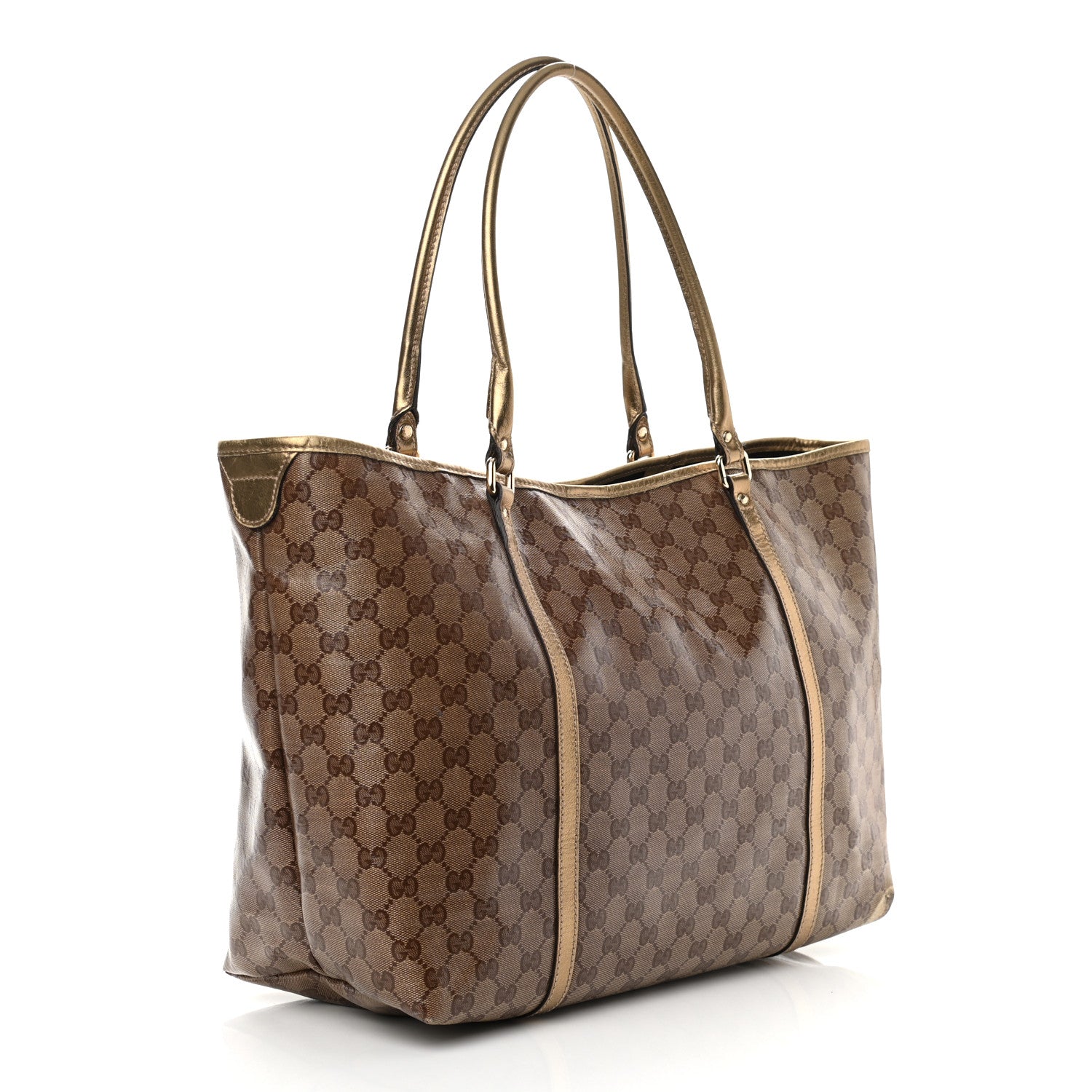 Gucci Crystal Monogram Large Joy Tote Gold 2 of 17