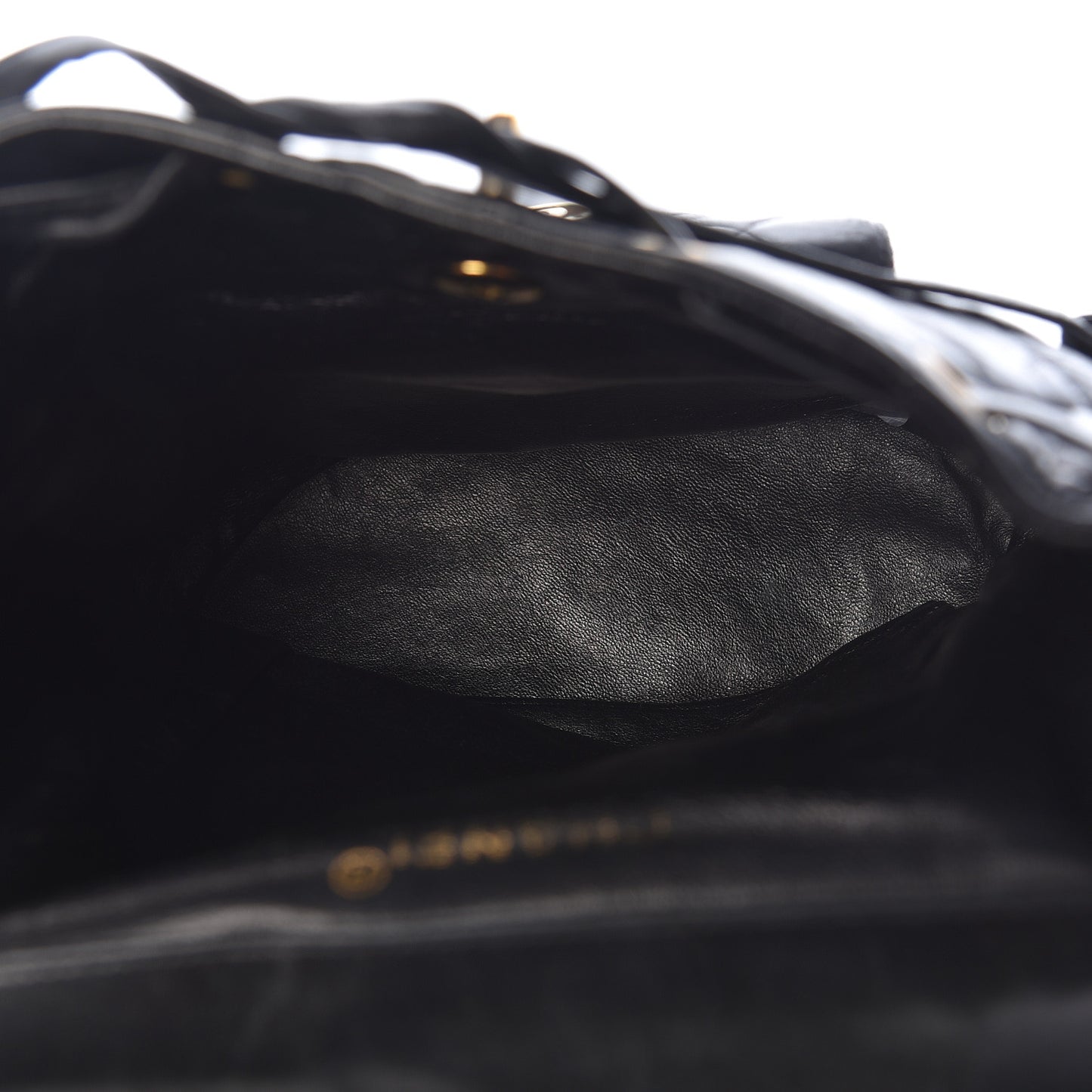 Lambskin Quilted CC Chain Backpack Black
