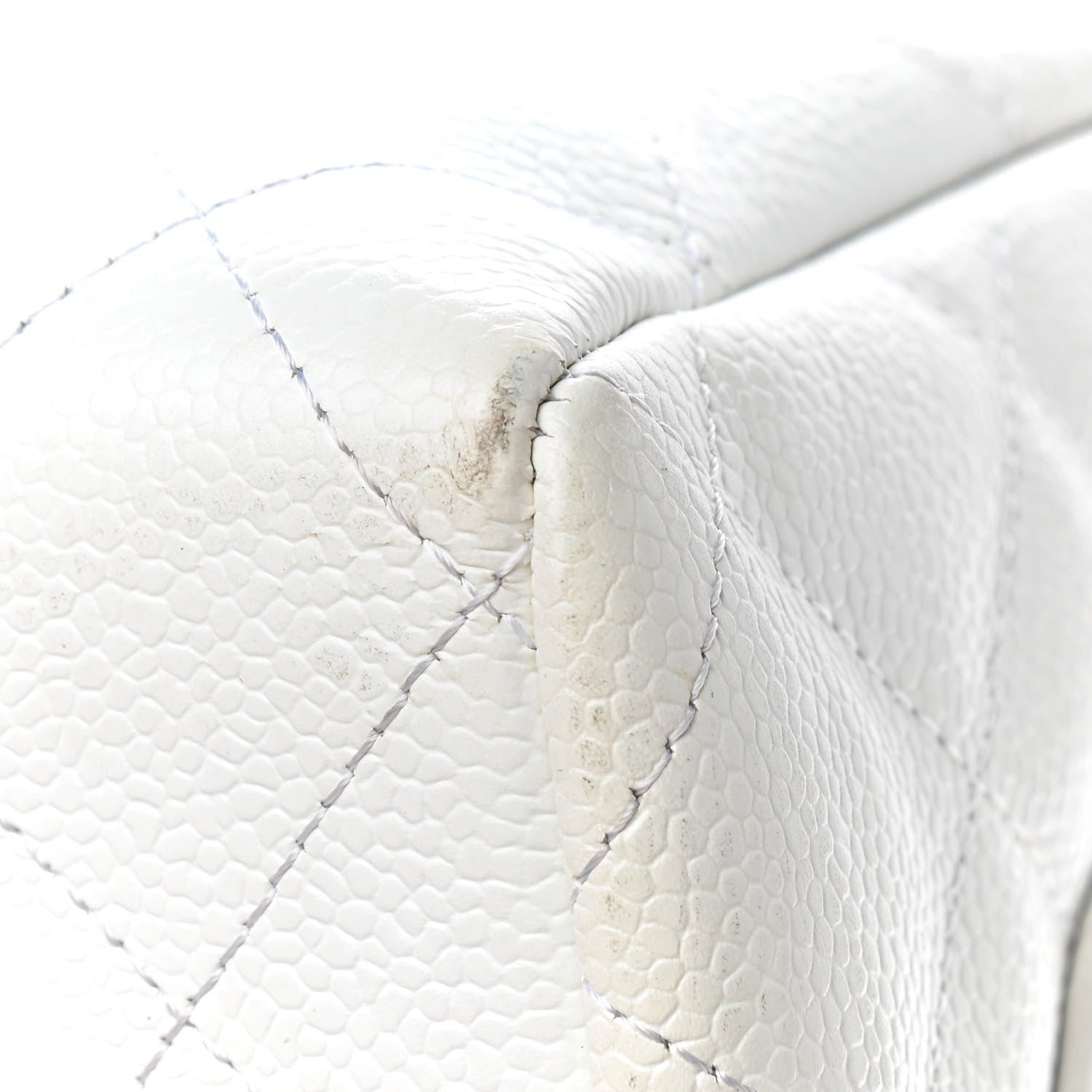 Chanel Caviar Quilted Jumbo Single Flap White 12 of 12