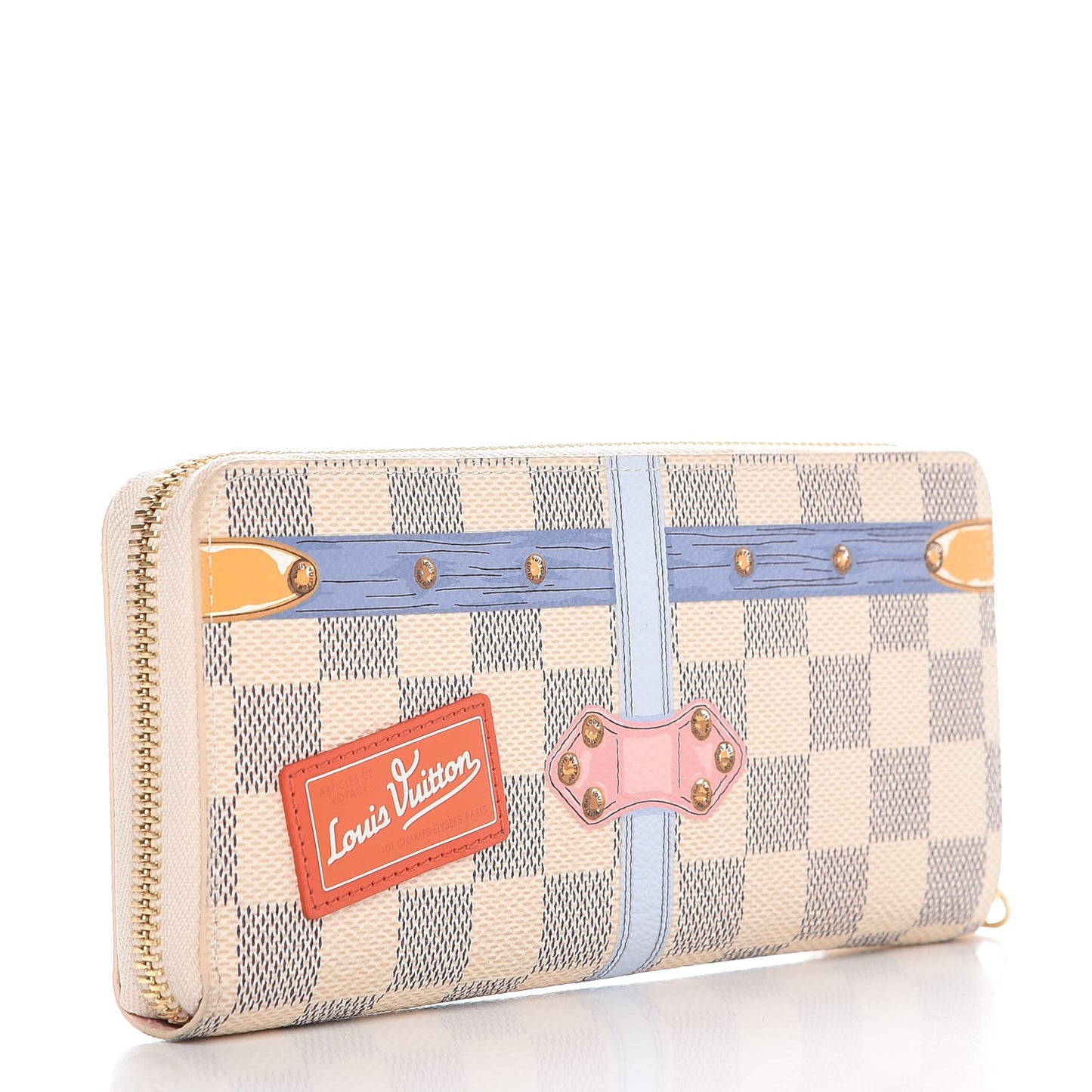 Damier Azur Summer Trunks Clemence Wallet