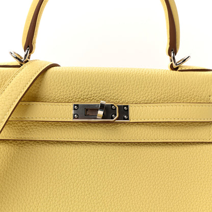 Hermes Togo Kelly Retourne 25 Jaune Poussin 7 of 10