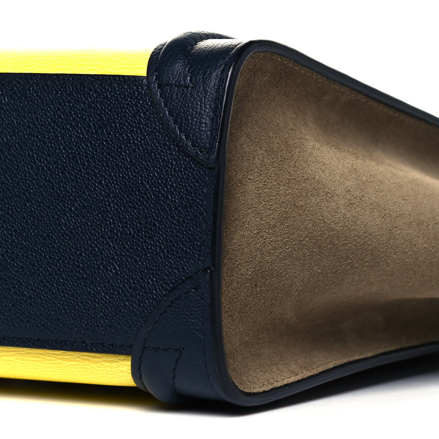 Leige Calfskin Suede Tri-color Nano Luggage Multicolor
