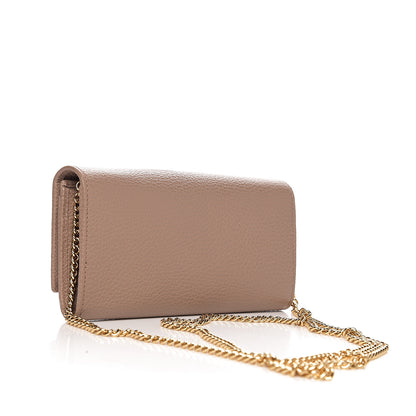Gucci Dollar Calfskin Petite GG Marmont Wallet Chain Bag Porcelain Rose 2 of 9