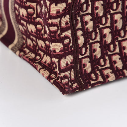 Christian Dior Oblique Large Book Tote Burgundy Multicolor 10 of 12