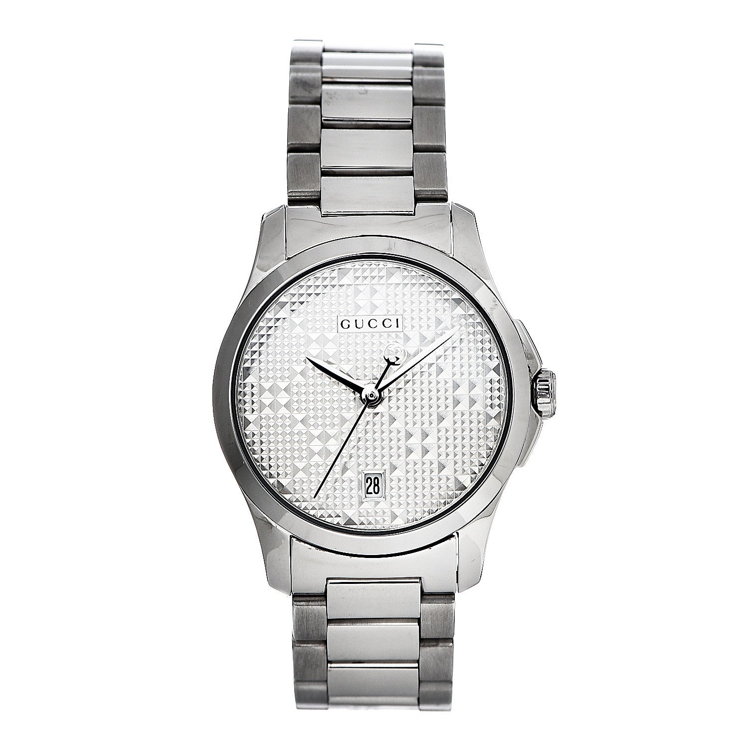 Gucci Stainless Steel 27mm G-Timeless Diamante Quartz Watch 1 of 9