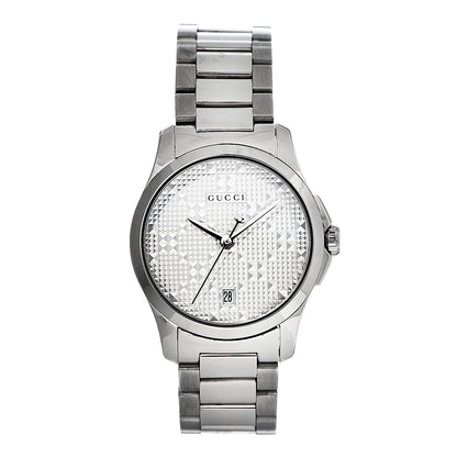 Gucci Stainless Steel 27mm G-Timeless Diamante Quartz Watch 1 of 9