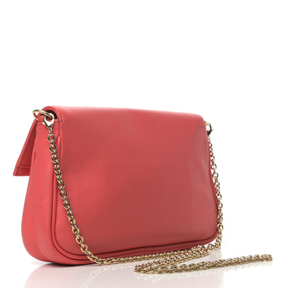 Fendi Vitello Flamingo Enamel Fendista Pouchette Crossbody Rosa Exstasy 3 of 10