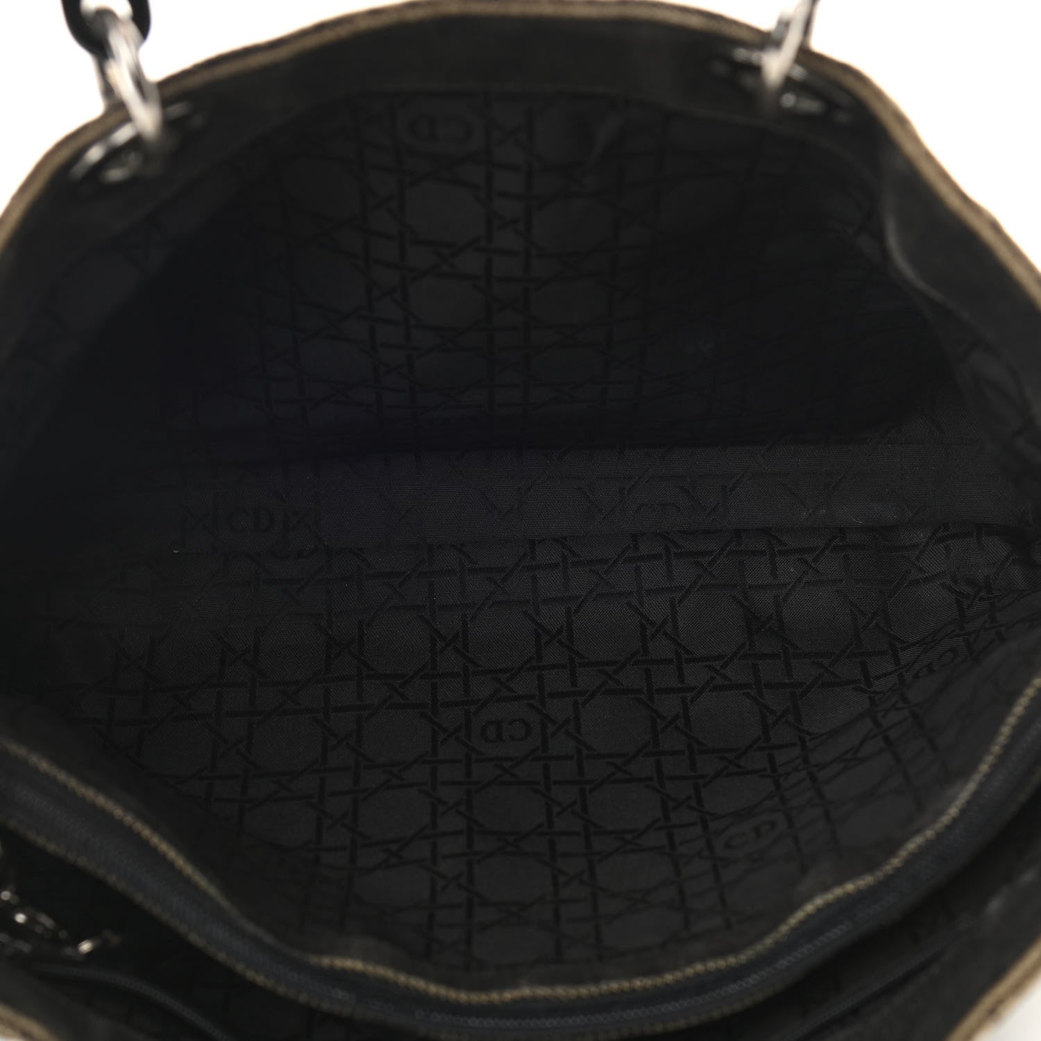 Christian Dior Denim Cannage Large Lady Dior Black 5 of 14
