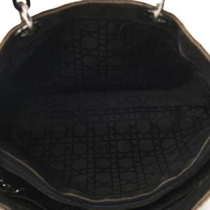 Christian Dior Denim Cannage Large Lady Dior Black 5 of 14