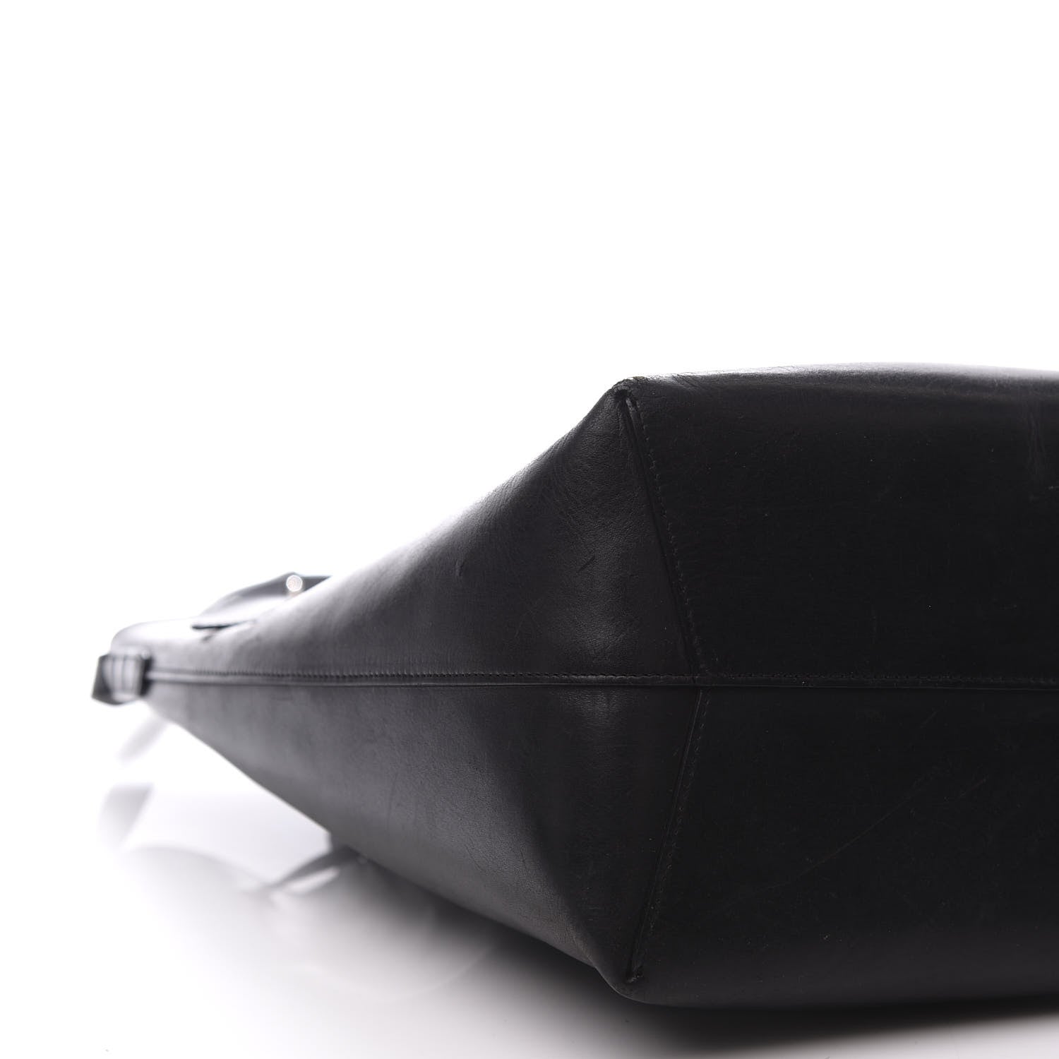 Mansur Gavriel Vegetable Tanned Calfskin Bucket Bag Black Royal 6 of 9