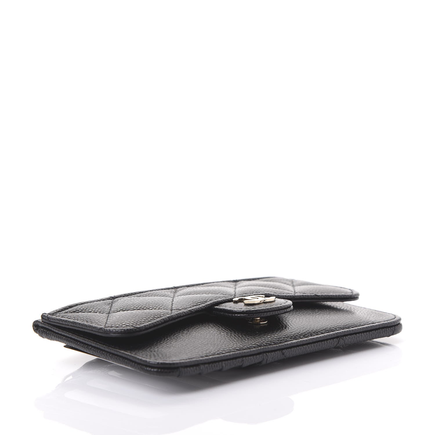 Chanel Caviar Quilted Flap Zip Card Holder Black 4 of 11